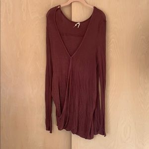 Free people red sweater